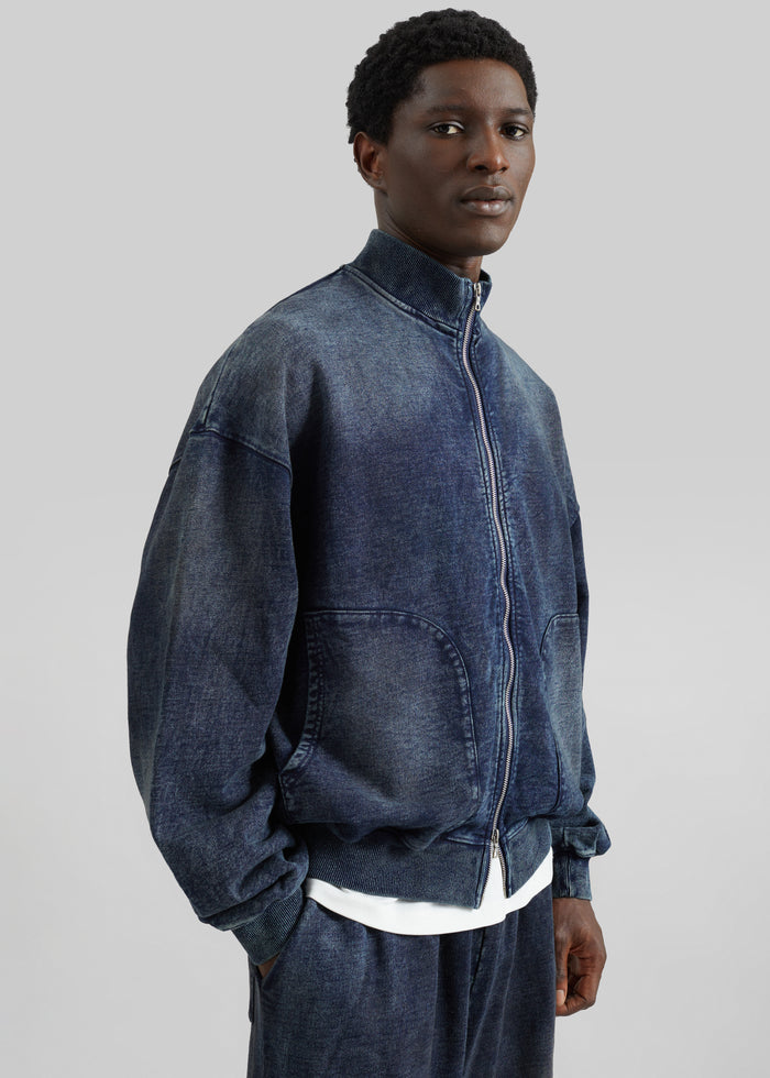 Stamford Zip-Up Jacket - Medium Wash