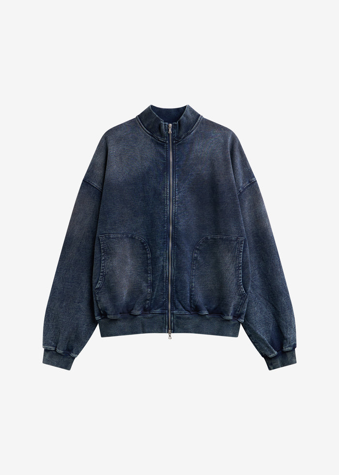 Stamford Zip-Up Jacket - Medium Wash