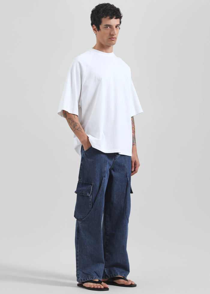 Stobra Cargo Jeans - Medium Wash
