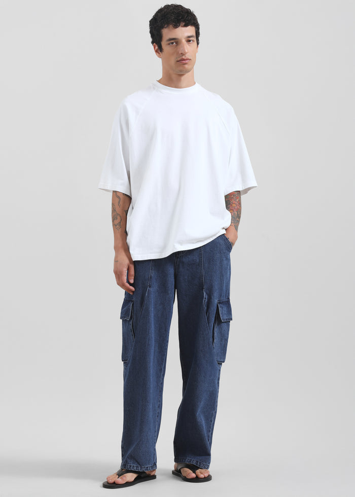 Stobra Cargo Jeans - Medium Wash