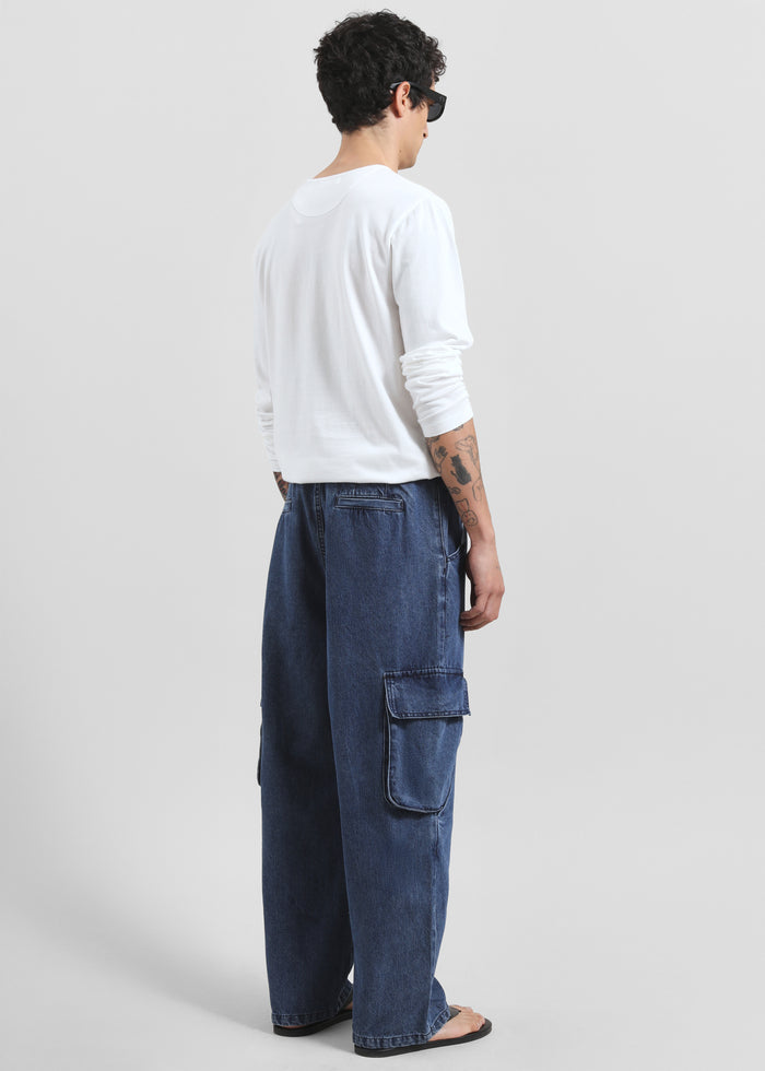 Stobra Cargo Jeans - Medium Wash
