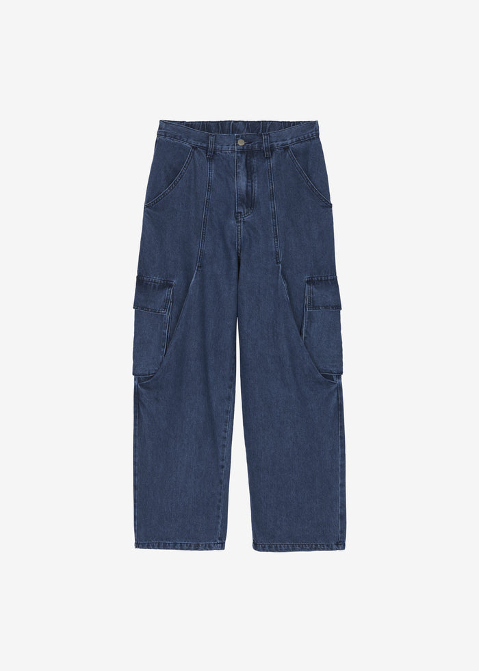Stobra Cargo Jeans - Medium Wash