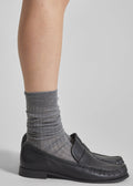 Sulza Thin Ribbed Socks - Grey