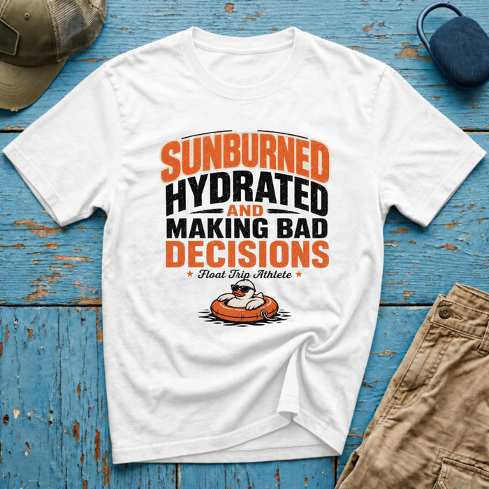 Sunburned Hydrated and Bad Decisions Graphic T-Shirt