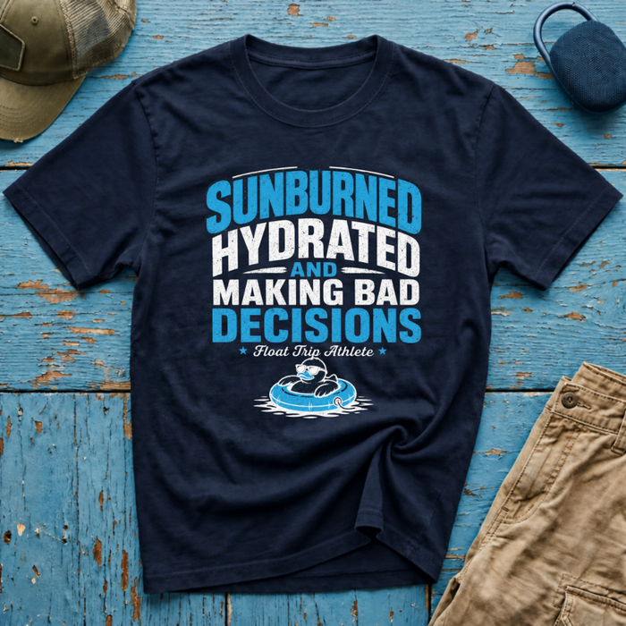 Sunburned Hydrated and Bad Decisions Graphic T-Shirt