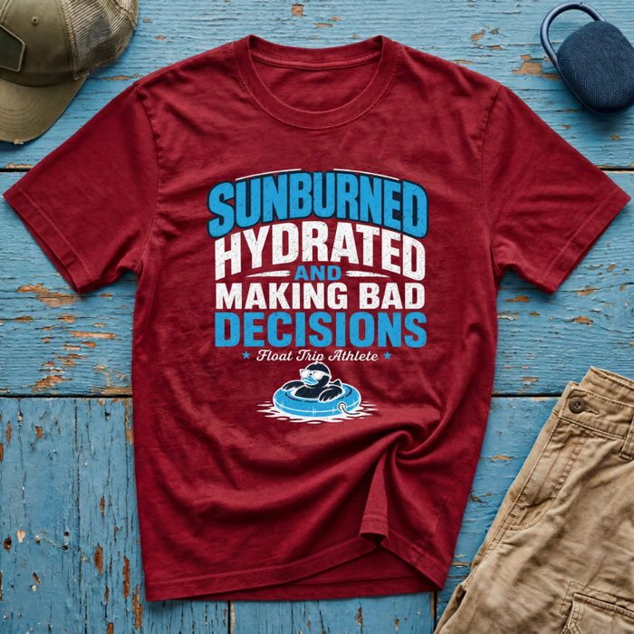 Sunburned Hydrated and Bad Decisions Graphic T-Shirt