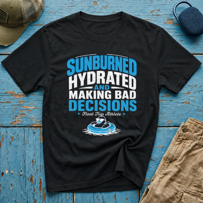 Sunburned Hydrated and Bad Decisions Graphic T-Shirt