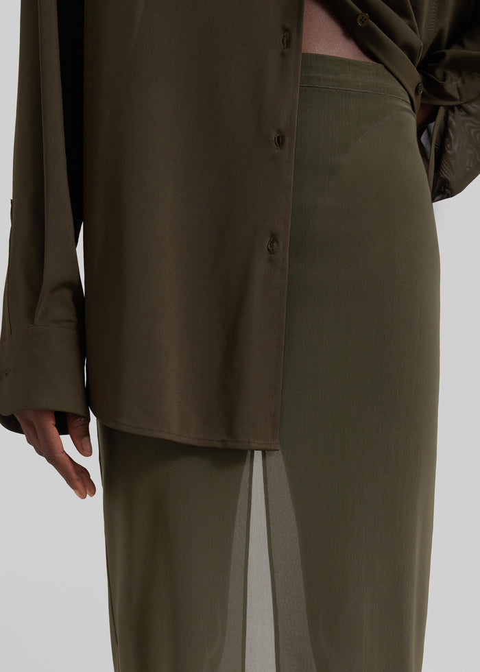 Suva Sheer Skirt - Khaki