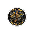 Swedish Bloodlines Die-Cut Sticker — Viking Warrior Crest