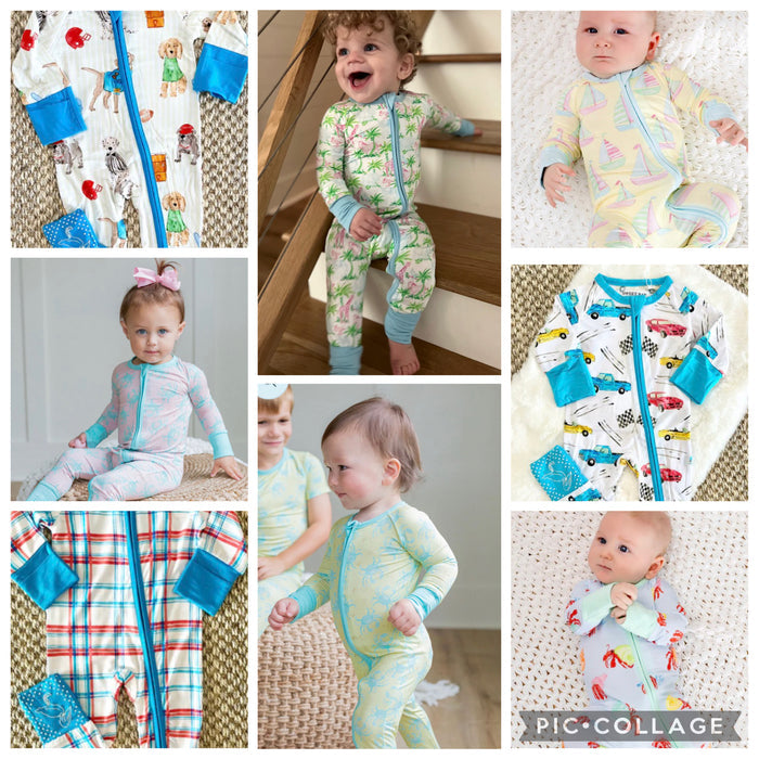 sweet bay zipper onesies