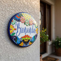 Talavera Bienvenidos Plaque | Hand-Painted Mexican Welcome Sign