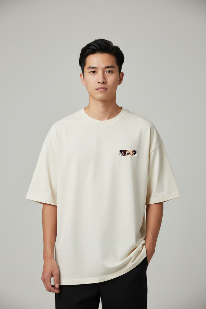 Male model front view Tanjiro tee