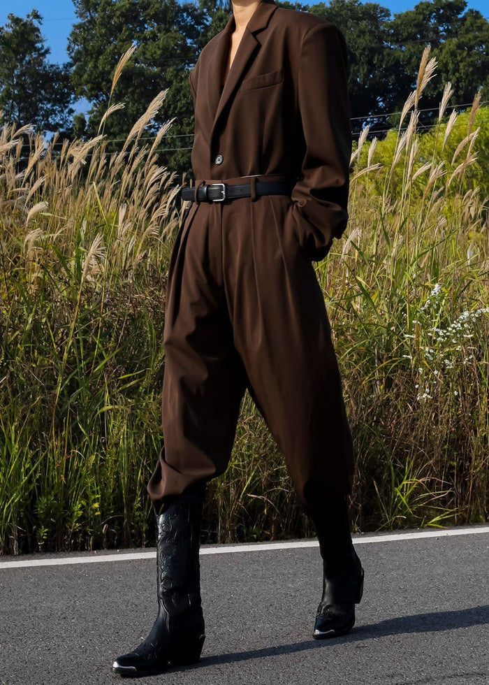 Tansy Pleated Trousers - Chocolate Pants The Frankie Shop