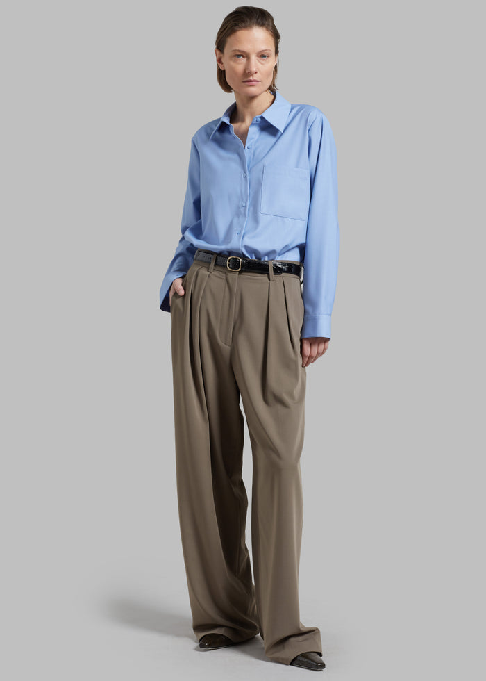 Tansy Pleated Trousers - Olive