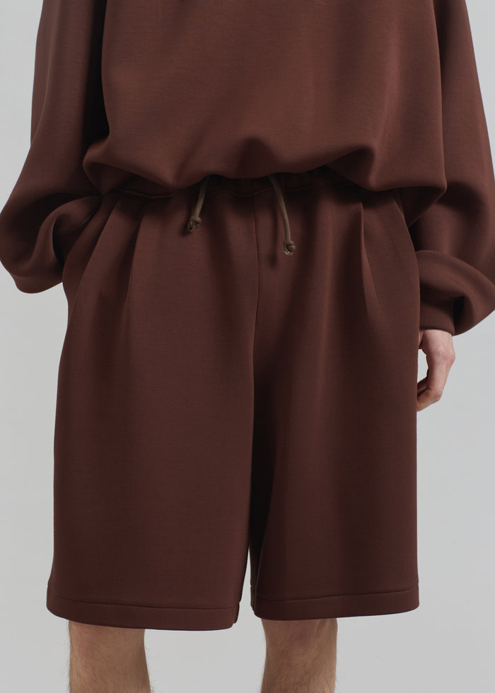 Tate Sweat Shorts - Brown