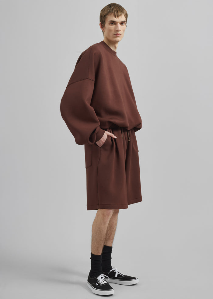 Tate Sweat Shorts - Brown