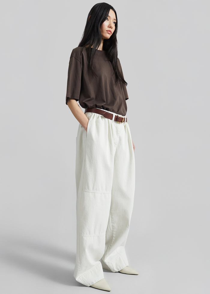 Teano Curved Pants - Off White
