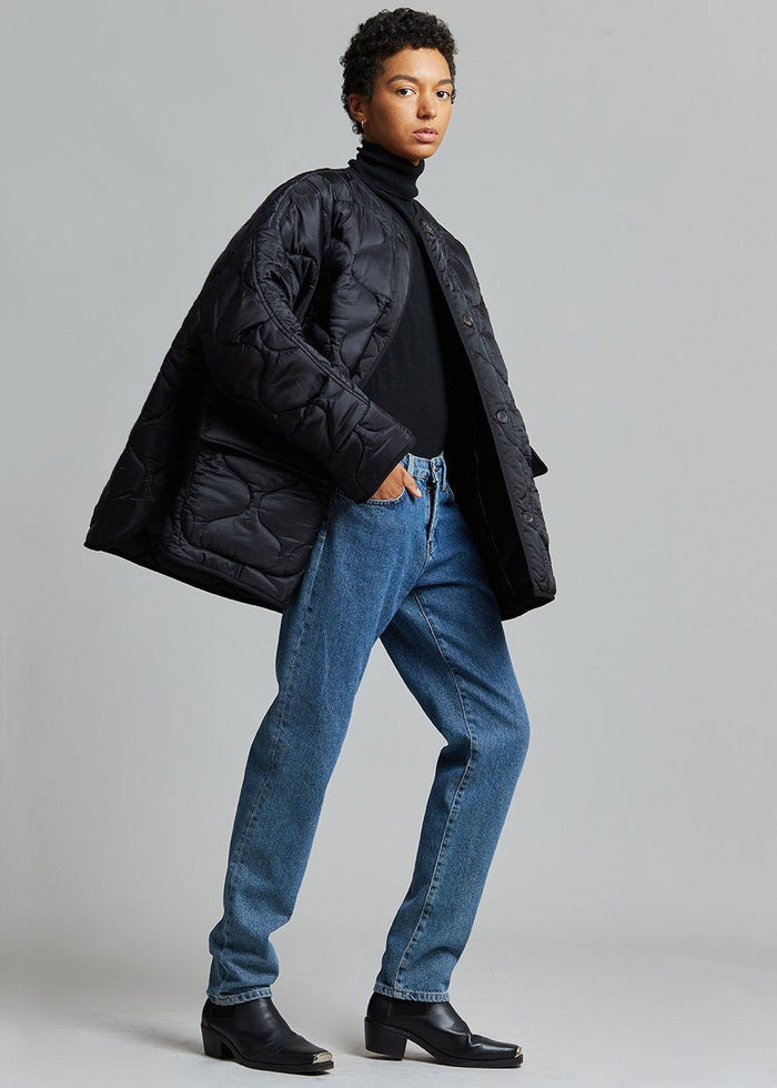 Teddy Quilted Jacket - Black Jacket The Frankie Shop