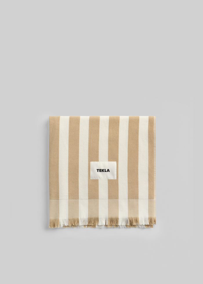 Tekla Beach Towel - Almond Stripes