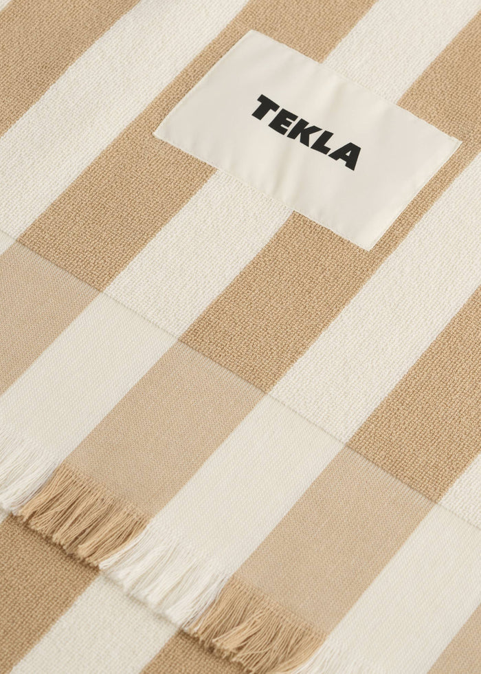 Tekla Beach Towel - Almond Stripes