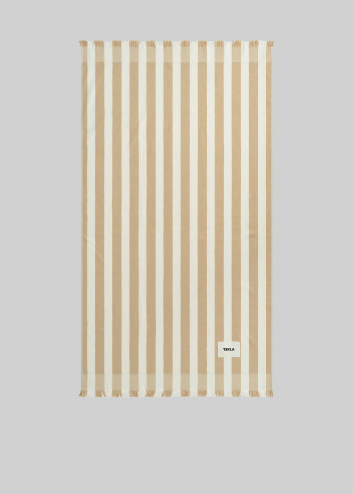 Tekla Beach Towel - Almond Stripes