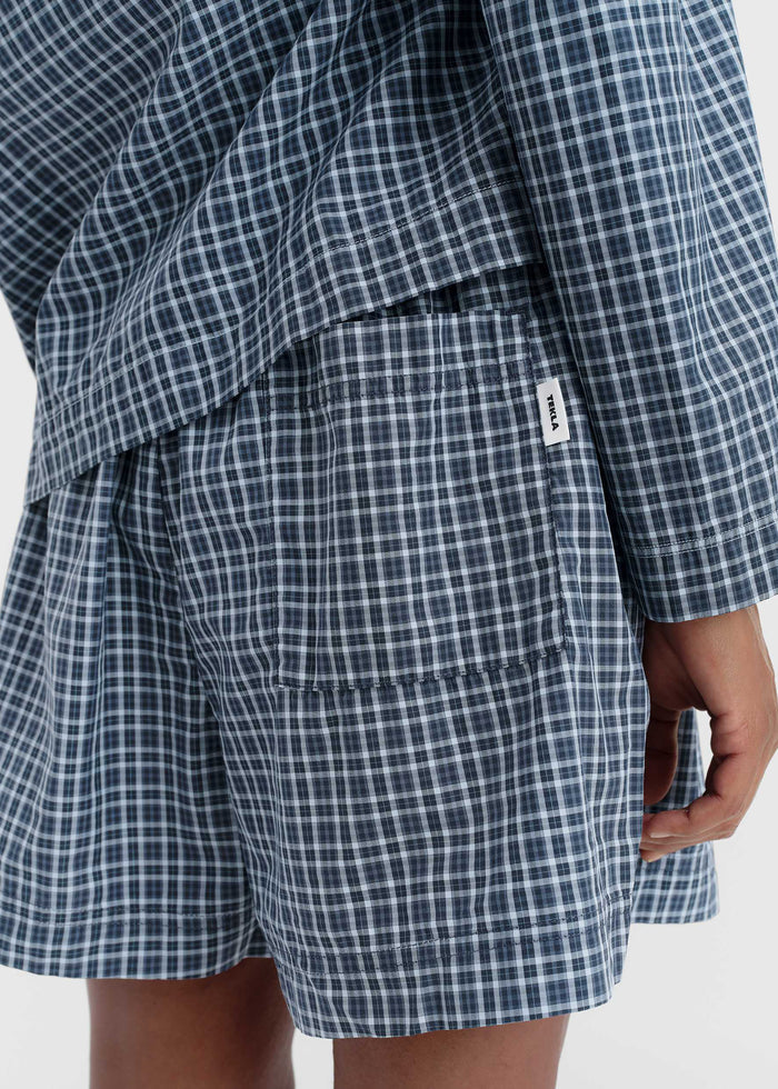 Tekla Fine Twill Shorts - Lanegan Checks
