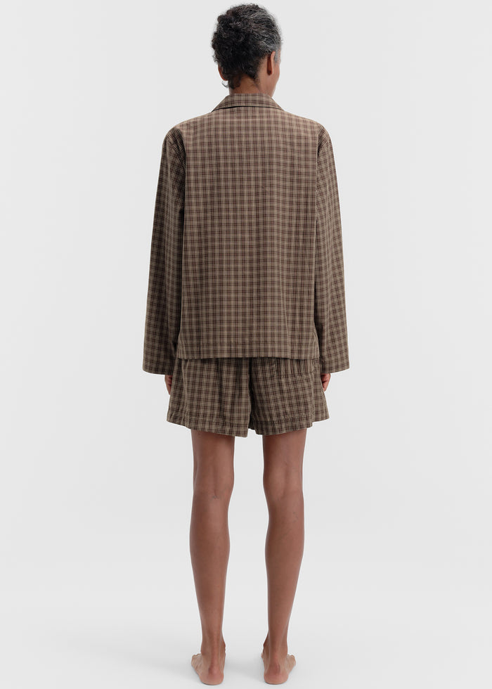 Tekla Fine Twill Shorts - Serra Checks