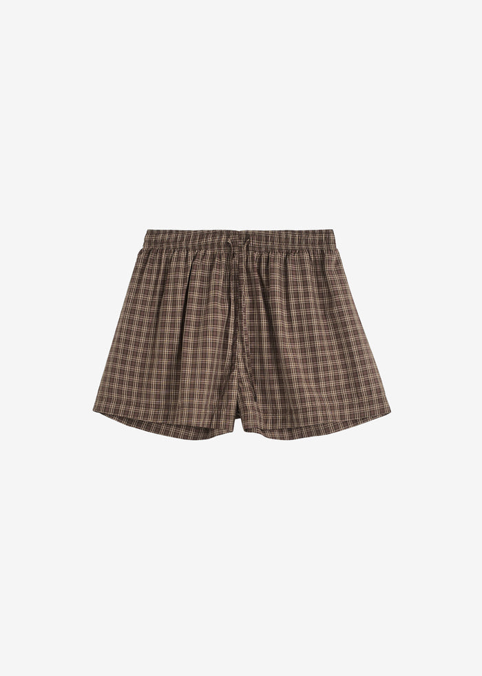 Tekla Fine Twill Shorts - Serra Checks