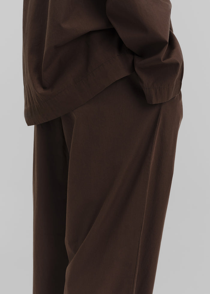 Tekla Poplin Pyjama Pants - Coffee