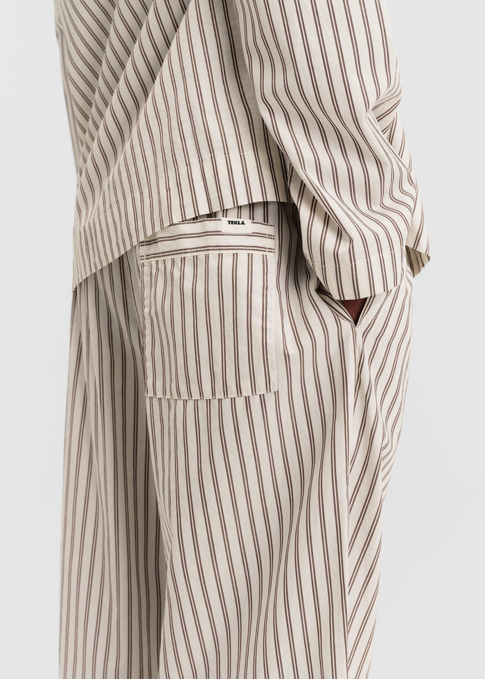 Tekla Poplin Pyjama Pants - Hopper Stripes