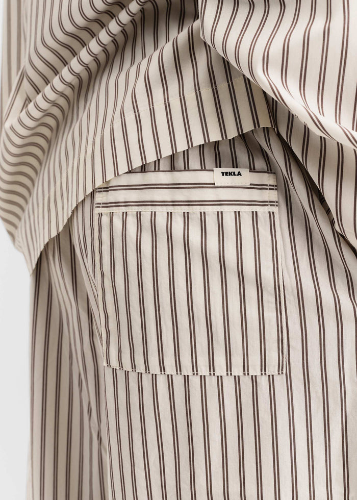 Tekla Poplin Pyjama Pants - Hopper Stripes