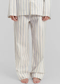 Tekla Poplin Pyjama Pants - Needle Stripes