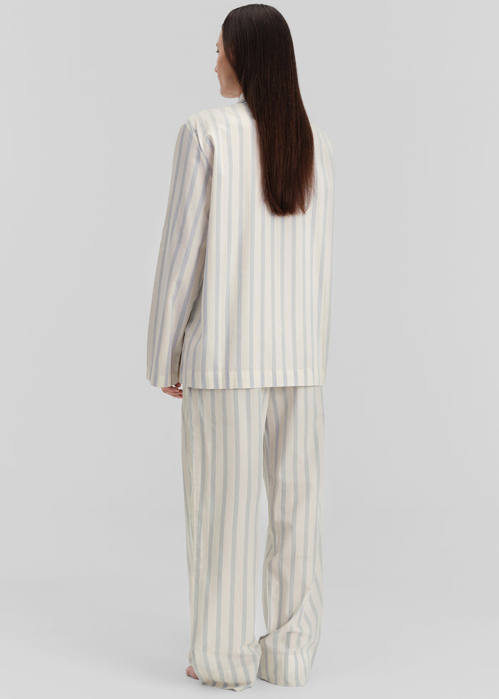 Tekla Poplin Pyjama Pants - Needle Stripes