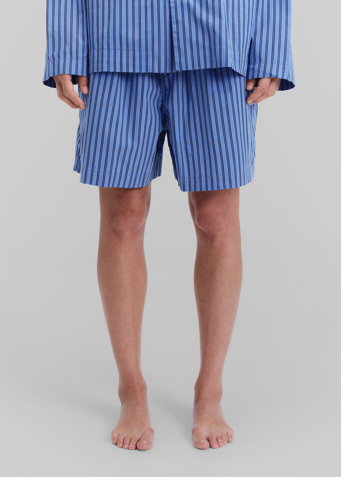 Tekla Poplin Pyjama Shorts - Boro Stripes