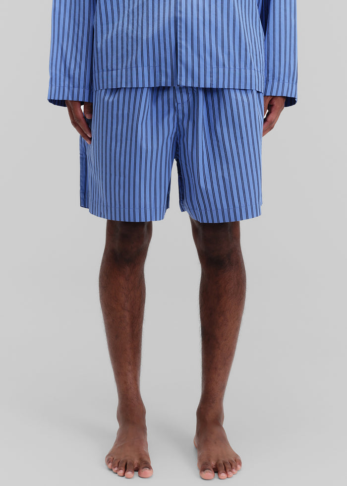 Tekla Poplin Pyjama Shorts - Boro Stripes