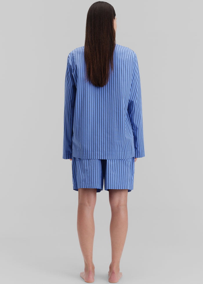 Tekla Poplin Pyjama Shorts - Boro Stripes