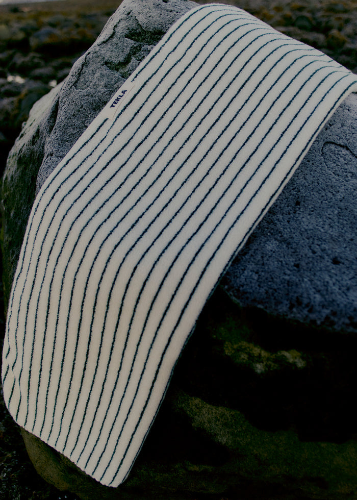 Tekla Towel - Racing Green Stripes