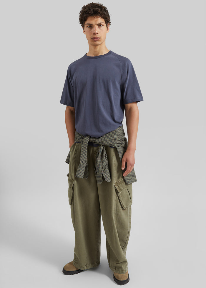 Terence Curved Cargo Pants - Pale Olive