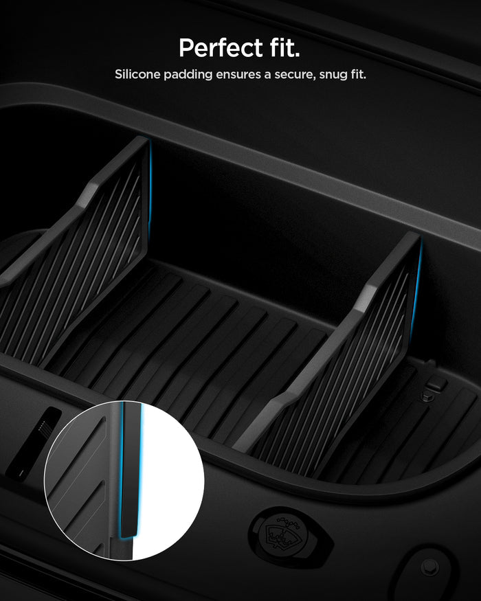 ACP10799 - Tesla Series Model Y Juniper (2025+) Frunk Divider | TO229J in Black showing perfect fit.