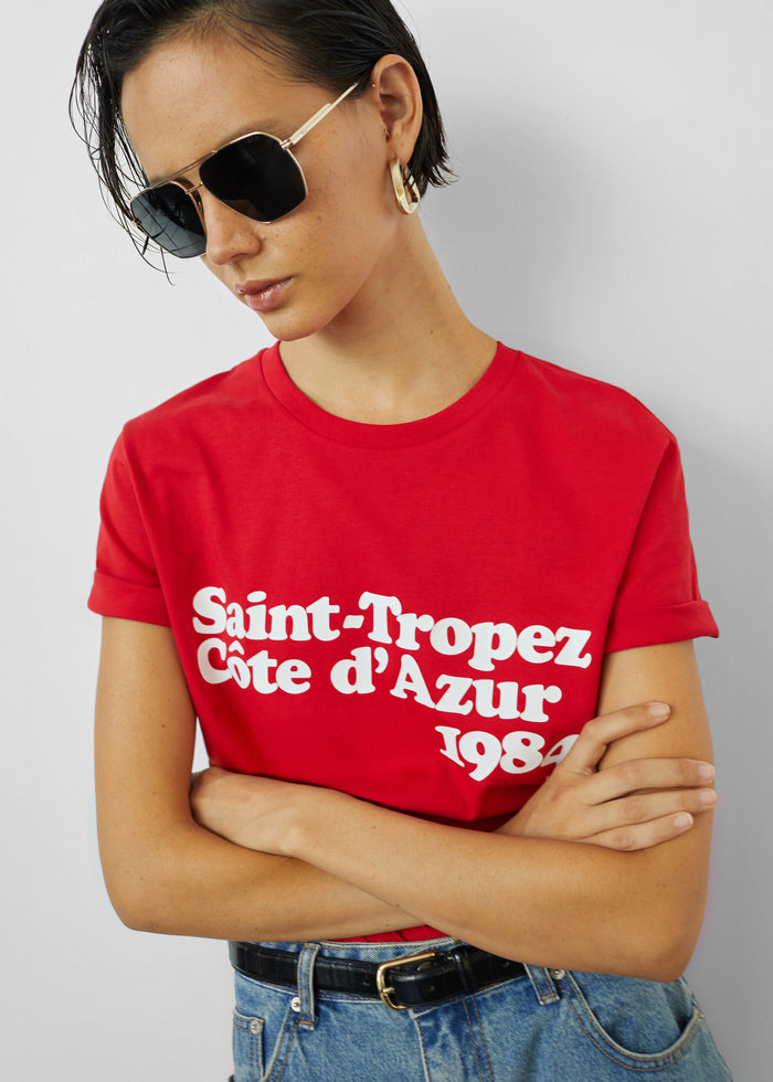 TFS Saint-Tropez Côte D'Azur 1984 T-Shirt - Red