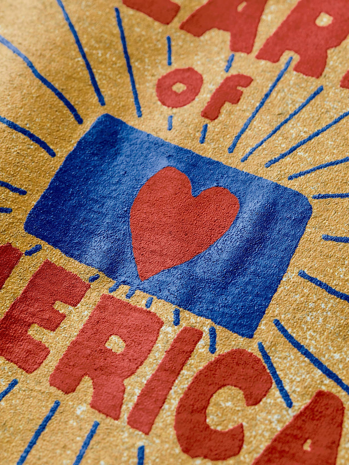 Dark Khaki the "heart of america" tee