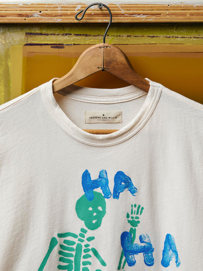 Light Gray the "last laugh" tee