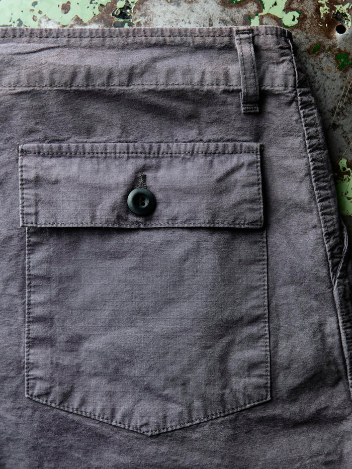 Dim Gray the ripstop fatigue short in sunfaded navy