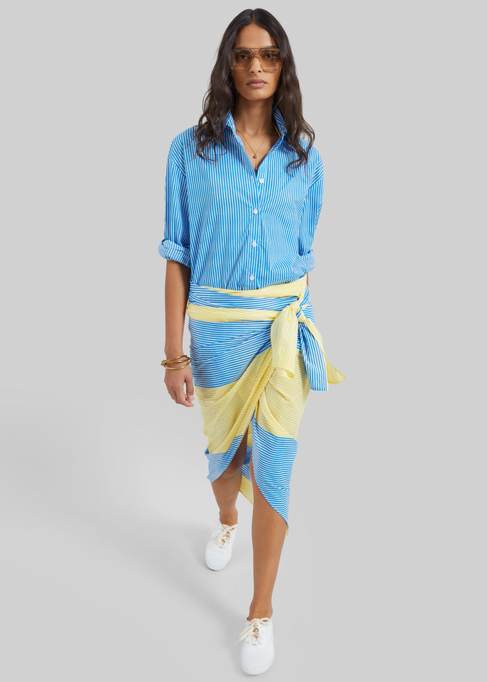 Thira Wrap Skirt - Yellow Stripe