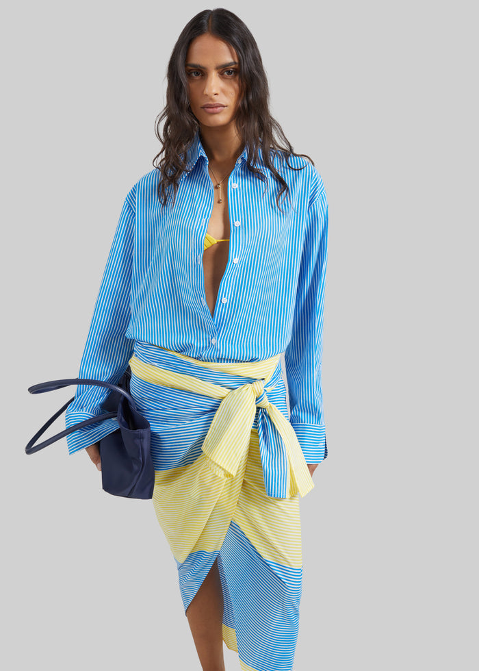 Thira Wrap Skirt - Yellow Stripe