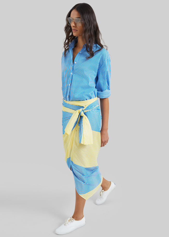 Thira Wrap Skirt - Yellow Stripe