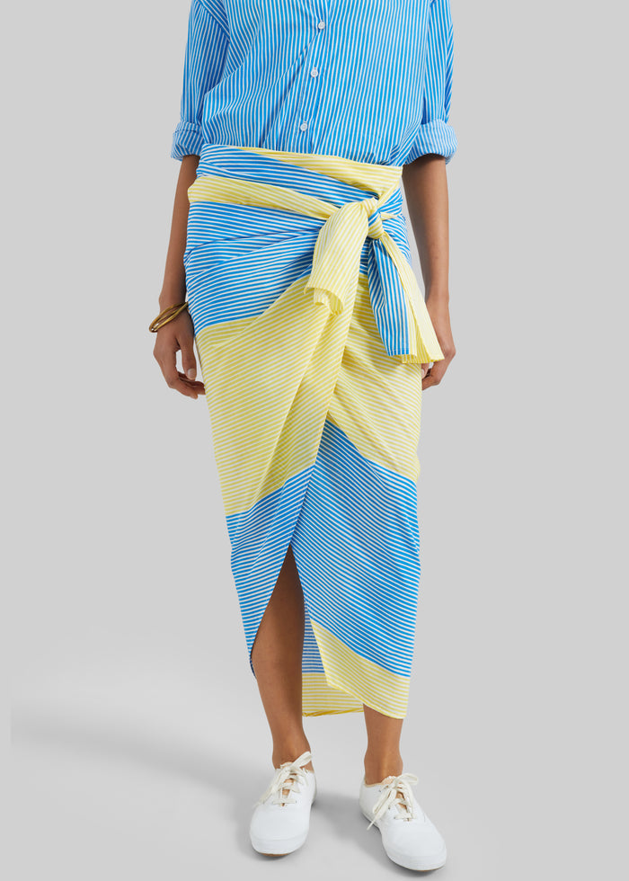 Thira Wrap Skirt - Yellow Stripe