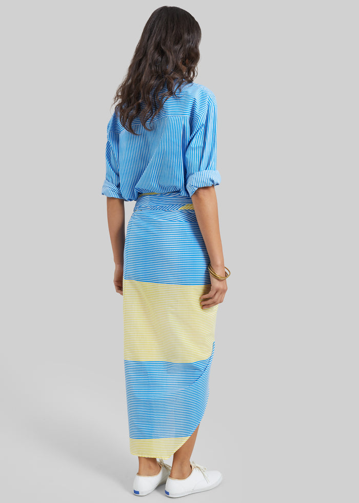 Thira Wrap Skirt - Yellow Stripe