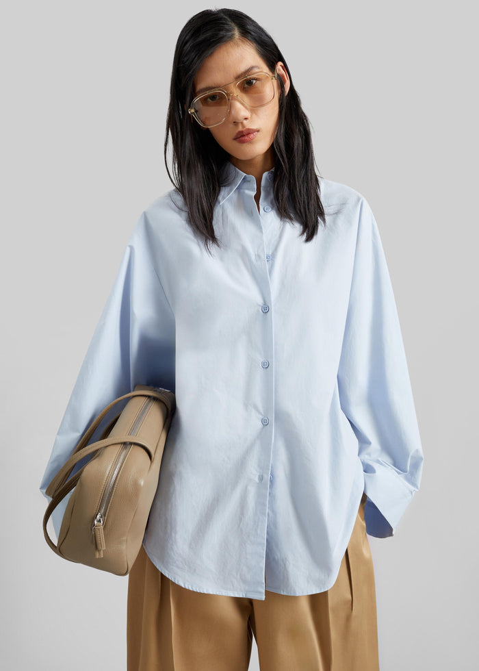 Tila Wide Sleeve Shirt - Light Blue