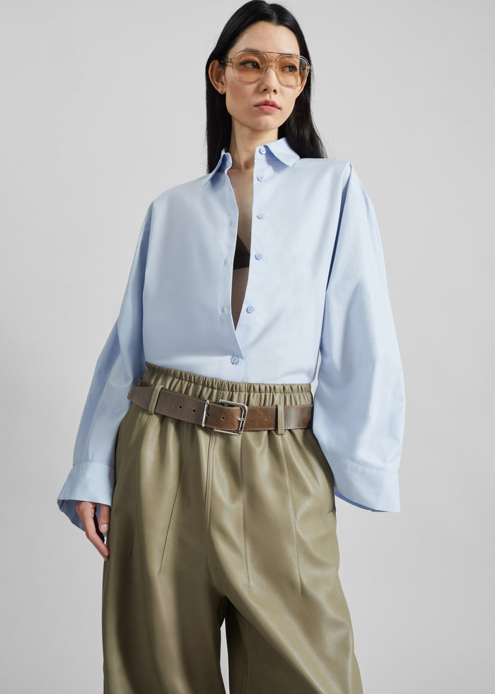 Tila Wide Sleeve Shirt - Light Blue